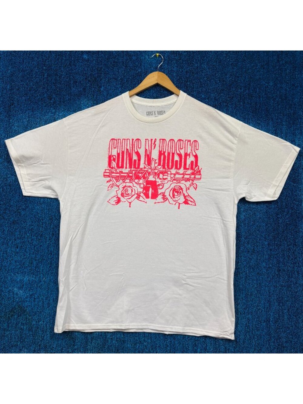 Guns N Roses Beauty And Danger Puff Paint Logo Band Tee XXL